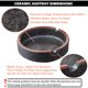 thumbnail image 3 of Cenicero de cerámica negro estilo lava, tamaño mediano, 3 of 3