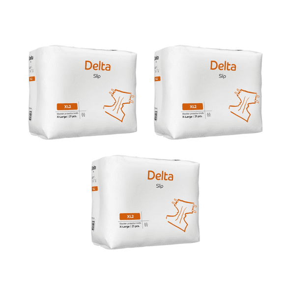 Pack x 3 Bolsas Pañales Adulto Abena Delta Slip XL, 3200ml, 63 pañales
