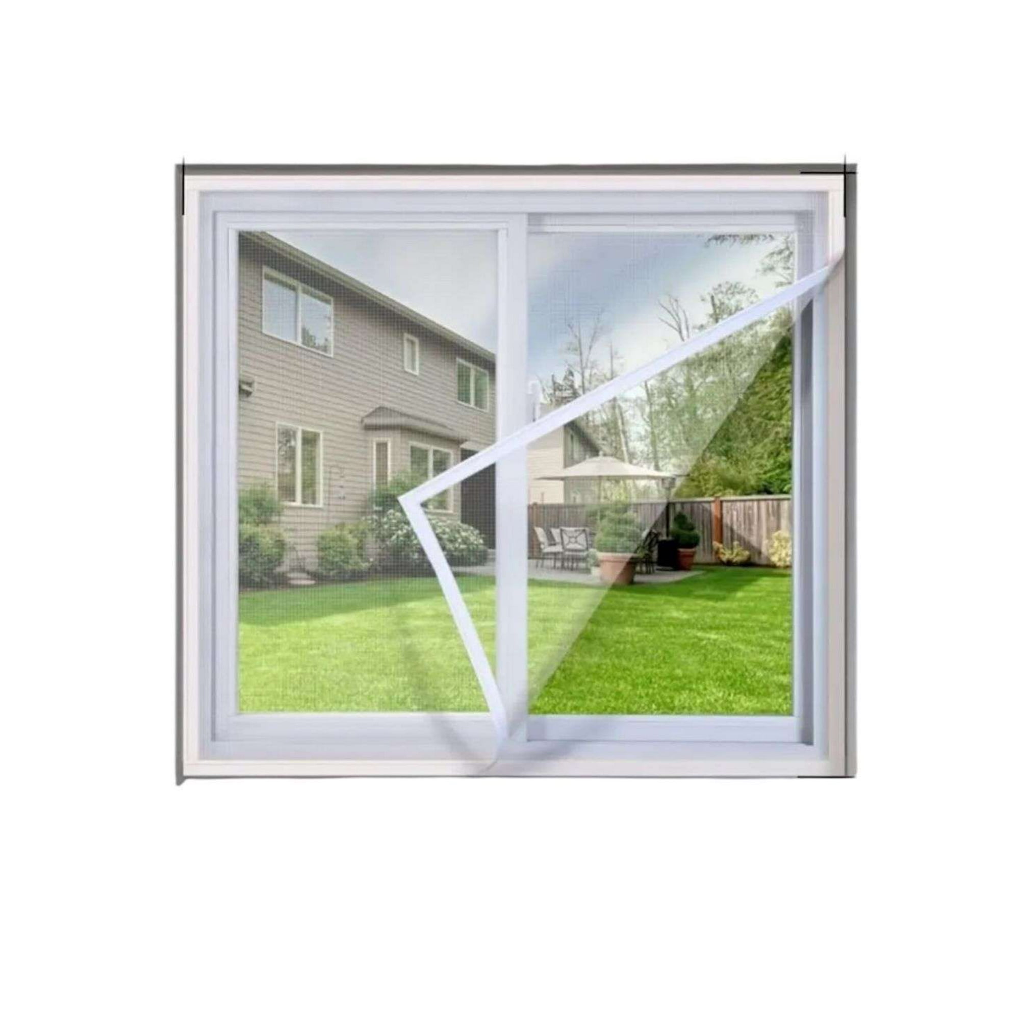 Oem - Malla Mosquitera Cortina Con Cierre Iman 150x220cm Blanco