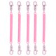 thumbnail image 1 of Uxcell Llavero con Resortes en Espiral Retráctiles con Broche de Langosta de Plástico para Llaves y Cartera, Rosa 5 Paquetes, 1 of 6