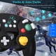 thumbnail image 3 of Controlador EXLENE GameCube para Switch, inalámbrico Pro para Nintendo Switch/Lite/PC/Android/iOS/Steam, con activación, movimiento, vibración ajustable, turbo y auto‑turbo (versión mejorada, negro), 3 of 7