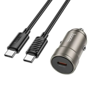 Cargador De Auto Usb Tipo C Hoco Z57 30W Negro