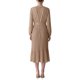 thumbnail image 3 of INSPIRE CHIC Vestido de Mujer con Mangas Largas de Linterna, Cuello Redondo, Cintura Alta, Vestido Midi, Talla Mediana, Caqui, 3 of 5