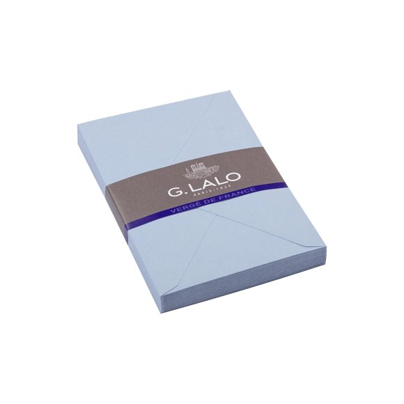 Sobre G. Lalo C6 Azul con Forro de Goma - Pack de 25