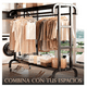 thumbnail image 5 of Perchero Organizador Metalico Doble Con Ruedas 120cm Ropa, 5 of 8