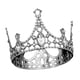 thumbnail image 4 of Diadema Tiaras Tiaras Modernas Tocados Para Fiestas Temáticas Boda Cumpleaños Plata, 4 of 5
