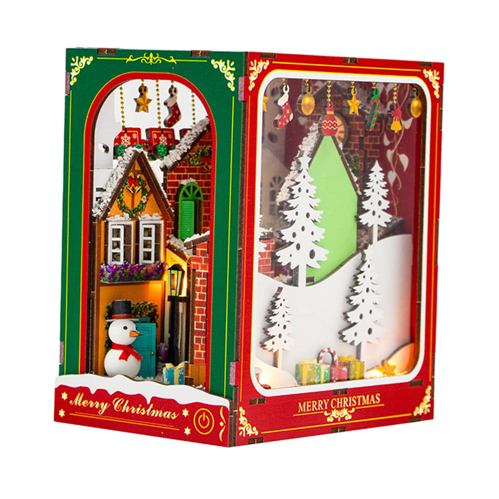 Gazechimp - Kits De Manualidades Para Hacer Libros De Navidad Con Forma De Booknook, Rompecabezas En 3d Para Niños, Niñas Y Amigos