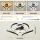 thumbnail image 4 of 1pc Ceiling Fan With Light Remote Low Profile Ceiling Fan 6 Speeds 3 Colors Modern Small Flush Mount Ceiling Fans Reversible Dimmable Geometric For Living Room Bedroom Kitchen, Black, White, 4 of 5