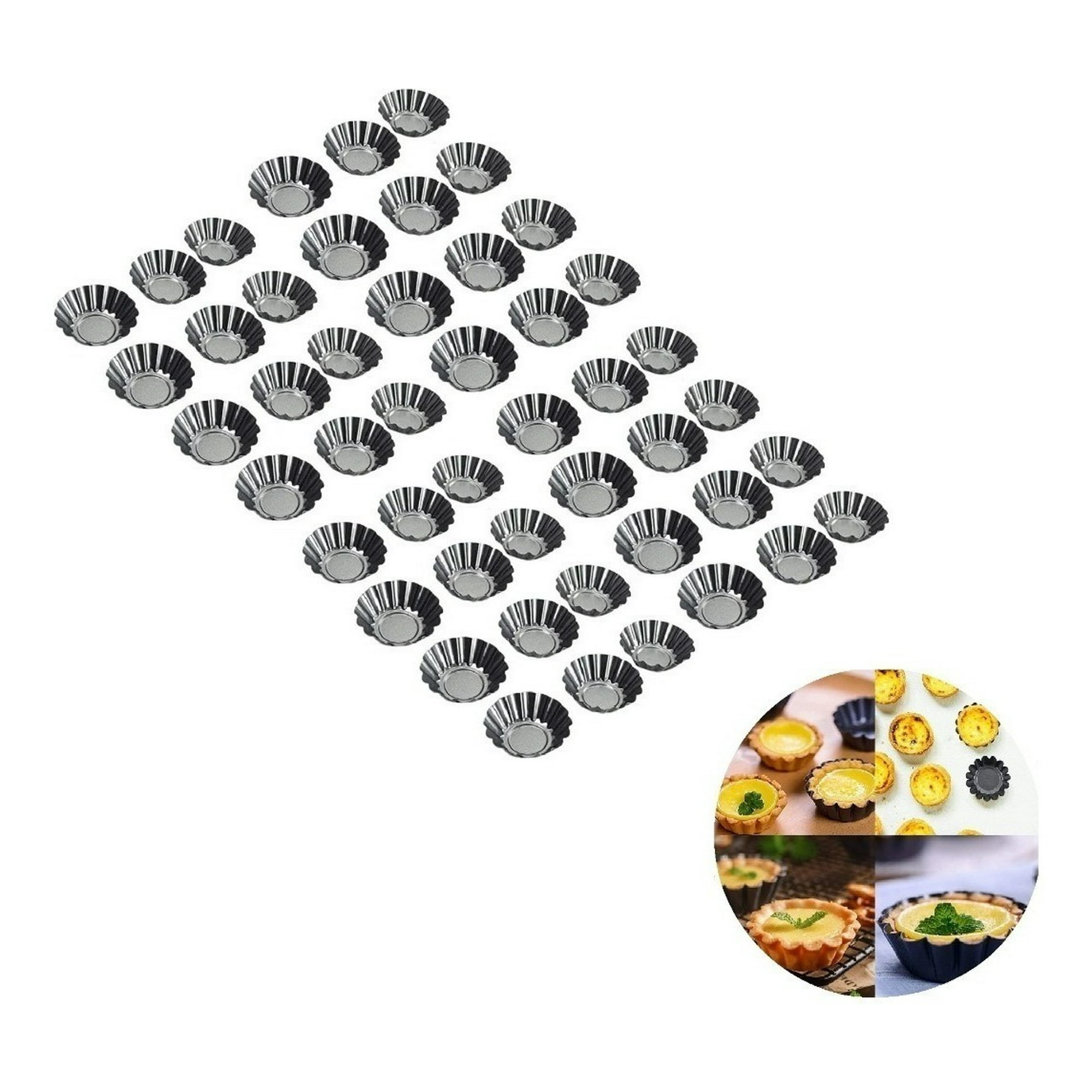 Genérico - Pack 48 Molde Mini Tartaleta Tarta Moldes Para Reposteria