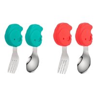 Genérico - Set 3 Cubierto + Cuchara Entrenamiento Comida Bebes Lau