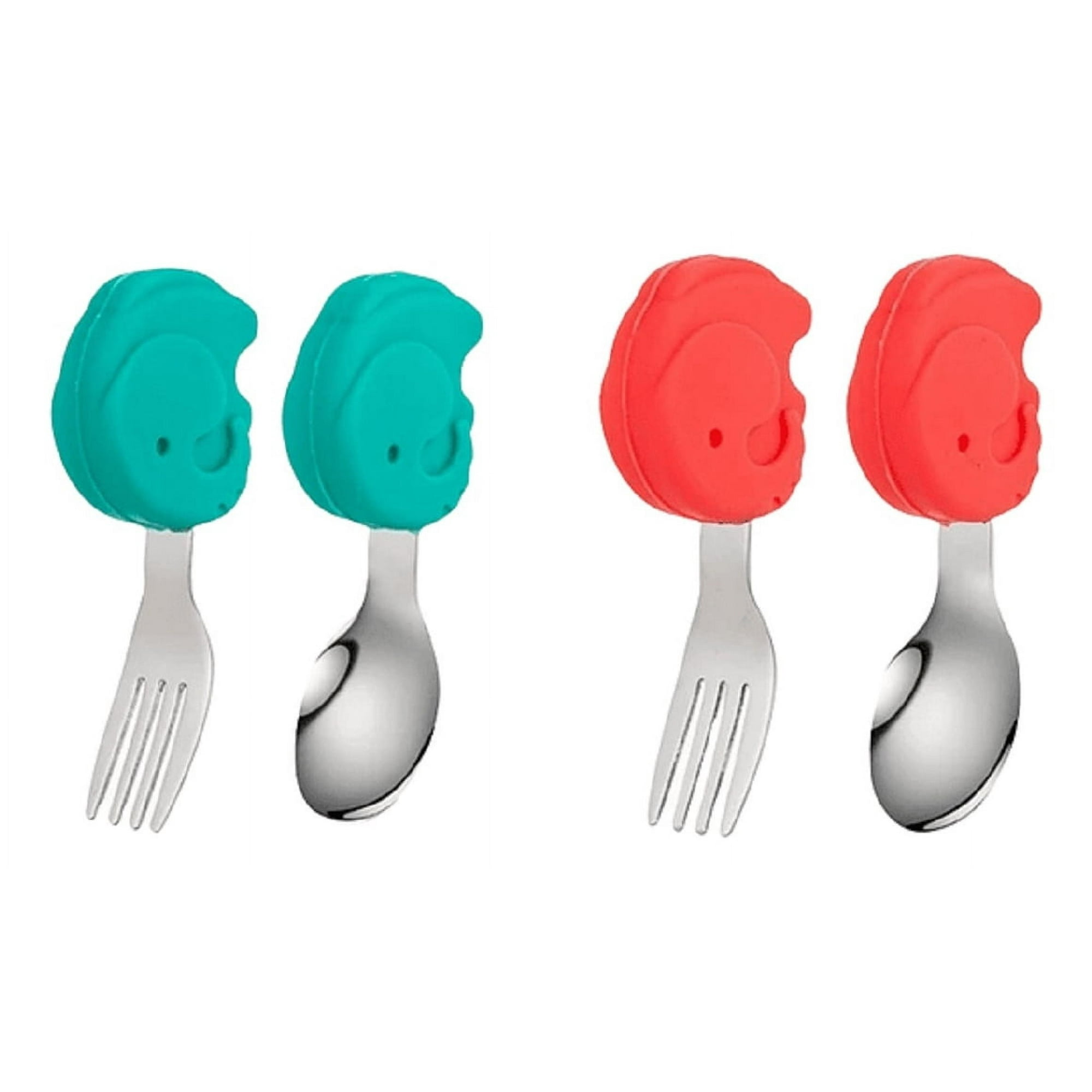 Genérico - Set 3 Cubierto + Cuchara Entrenamiento Comida Bebes Lau