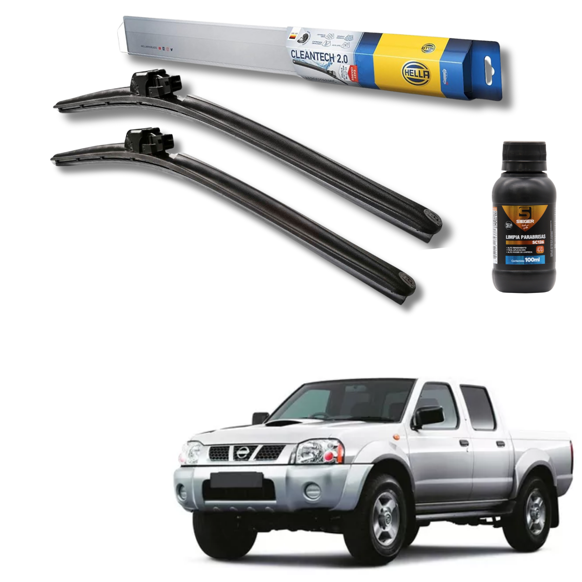 Plumillas Hella Cleantech Para Nissan Terrano 1997-2015