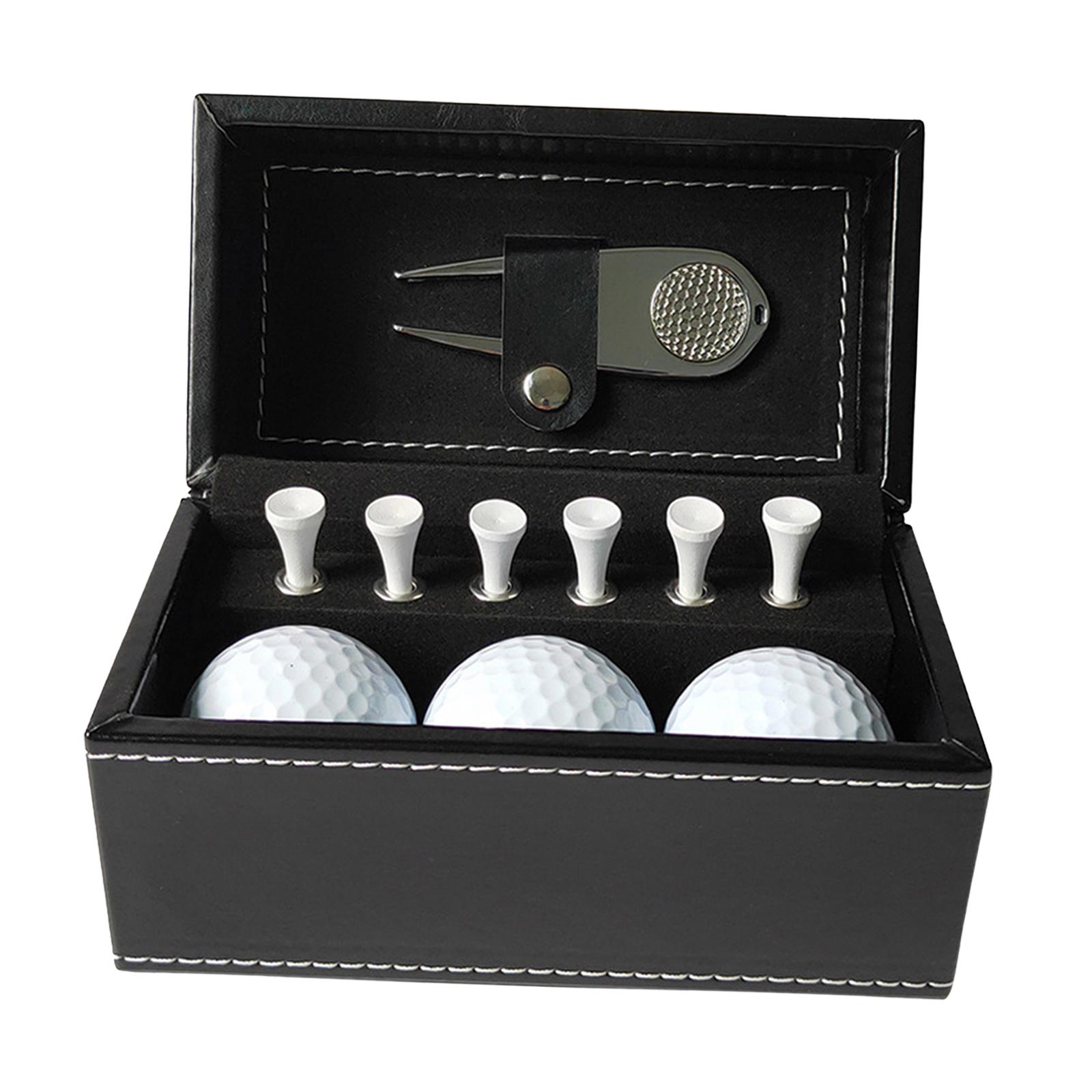 Ioensy - Juego De Regalo De Pelota Y Tee De Golf, Presente 6 Tees De Golf Para Papá, Hombres Y Mujeres, Herramienta Divot Argent Para Campo De Golf