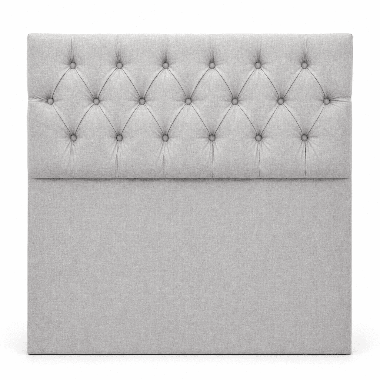 House Decor Fd - Respaldo De Cama 2 Plazas Capitoné Lino Gris Claro