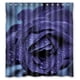thumbnail image 1 of Cortina de ducha con diseño de gotas de lluvia de color azul oscuro y ganchos, tamaño 60 x 72 pulgadas, 1 of 3