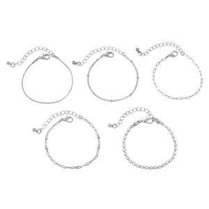 Ioensy - 5 Pulseras De Oro Para Mujer, Elegantes, Lindas, Modernas, Para Fiestas, Bodas, Cumpleaños