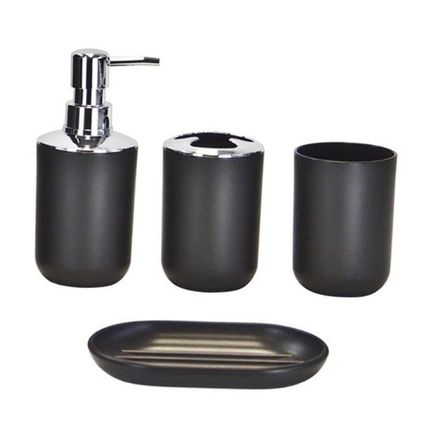 Accesorios De Baño Regalo De Inauguración De La Casa Soporte Para Cepillo De Dientes Para Tocador De Baño Negro