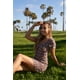 thumbnail image 5 of Vestido Mini Vintage Casual con Espalda Abierta y Rayas a Cuadros Marrones, 5 of 5