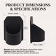 thumbnail image 5 of Soporte para vaso HSP-HSWITI 9,8 × 14 × 7,5 cm negro de montaje en pared, 5 of 8