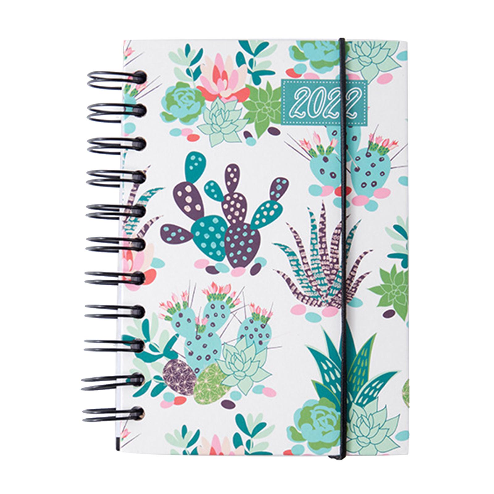Magideal - Portátil 2022, 165 Hojas De Papel, Flores, Calendario, Libro Para Papelería Escolar - Cactus
