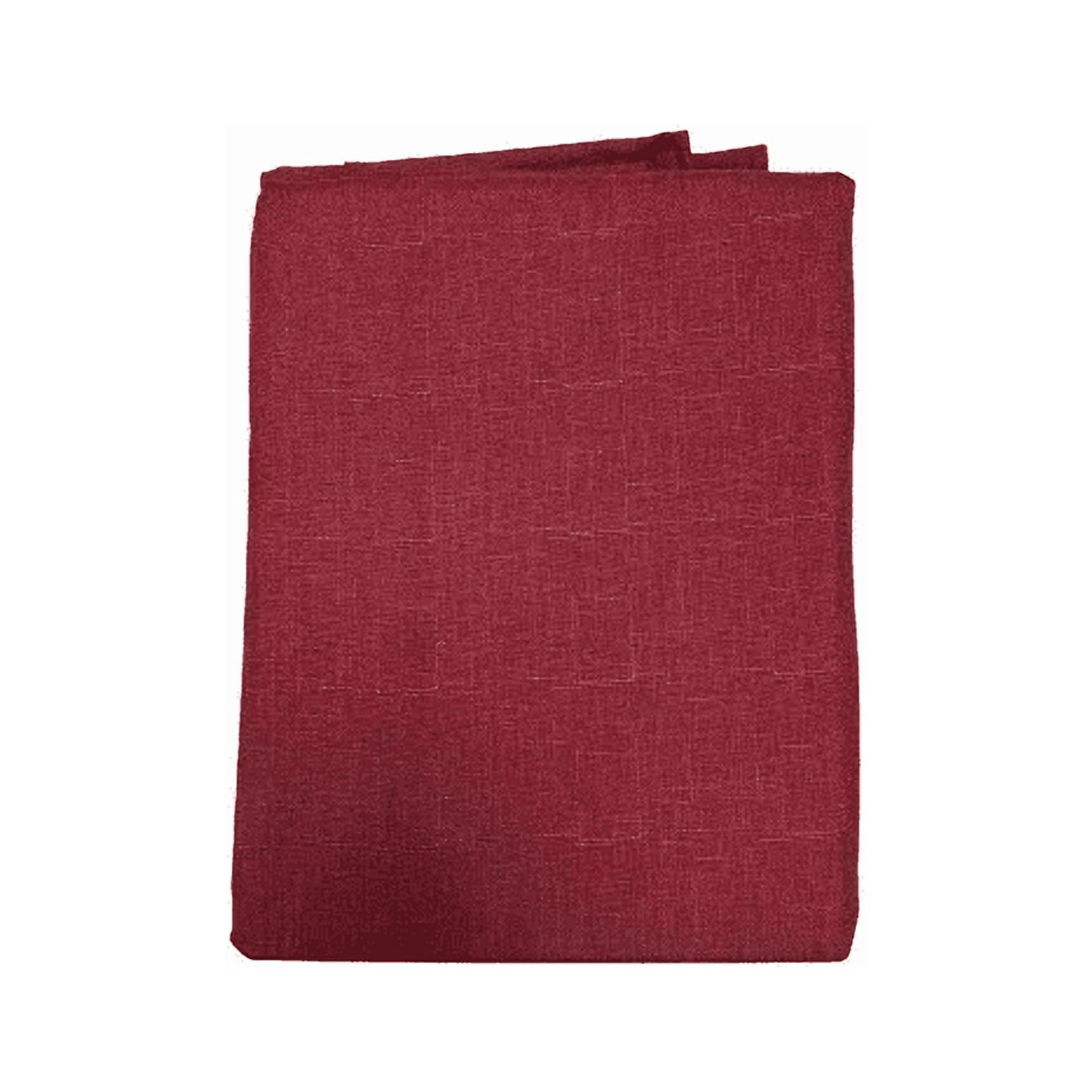 Genérico - Cortina Lino Con Blackout Engomado Térmica 140x220 Burdeo