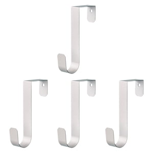 Magideal - 4 Ganchos Para Colgar Sobre La Puerta, Ideales Para Batas, Ropa Y Portátiles. Evitan Arañazos Y Son Prácticos Organizadores Para Armarios Y Salas De E Blanco