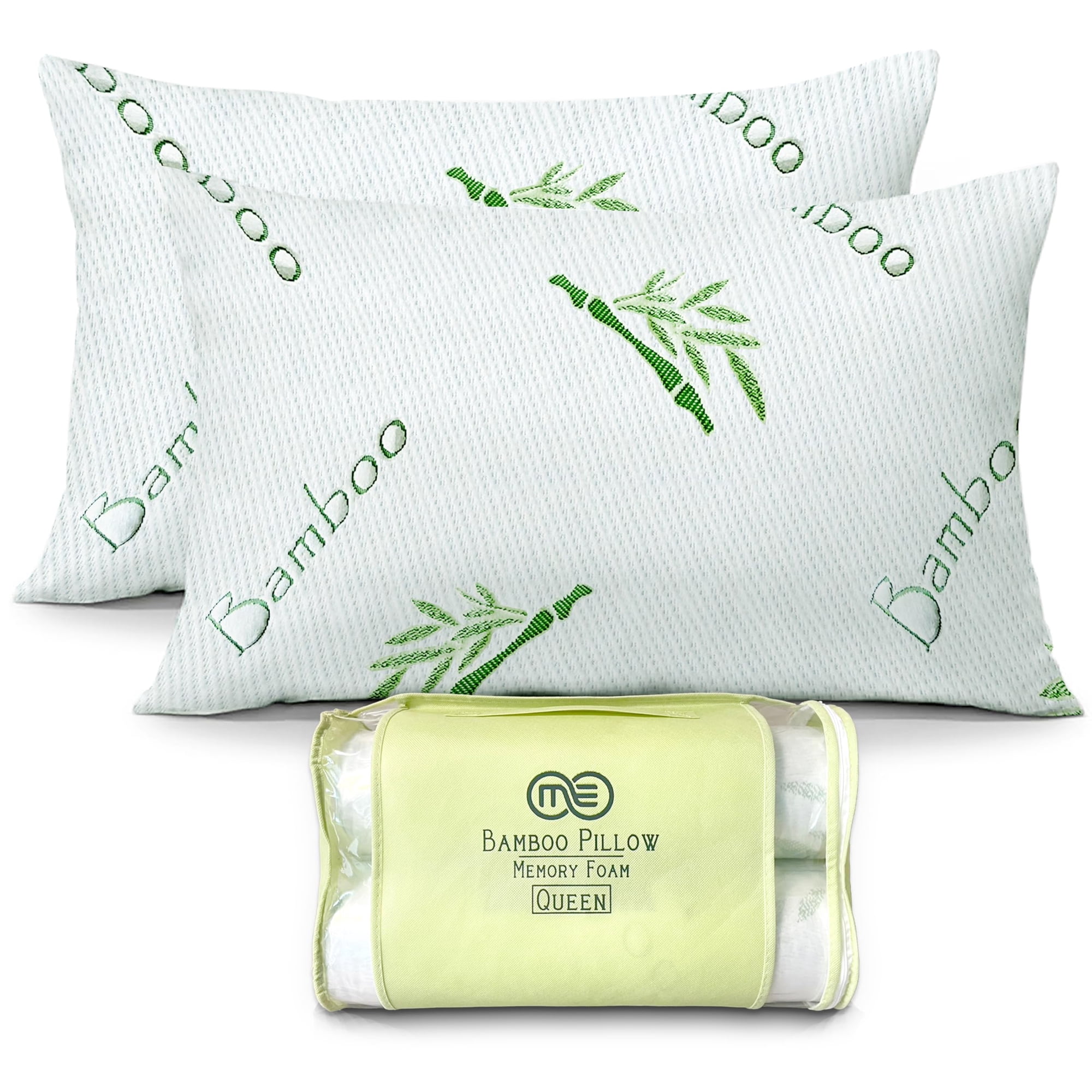 Almohada Omeo Rayon Derivada Del Bambú, Tamaño Queen, Paquete De 2