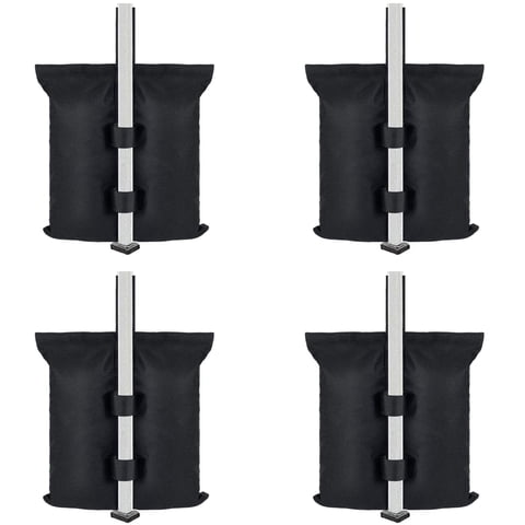 Xusx111 - Bolsa De Arena Fija De Carpa Al Aire Libre, Bolsa De Arena Fija De Base De Parasol, 4 Piezas De Patas De Parasol Al Aire Libre Con Contrapeso De Pabellón (Sin Arena)