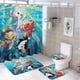 thumbnail image 1 of Mermicorno Caída De Estrellas theme 4 piece Shower Curtain Set With Rugs Waterproof Bathroom Decor Set Includes Bath Mat U shaped Rug Toilet Lid Cover And Curtain With Hooks, 1 of 6