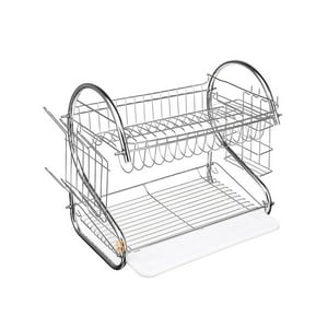 Secador Organizador De Platos Con 2 Niveles - Shopyclick