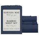 thumbnail image 1 of Juego de sábanas individual KARISSA MAE de viscosa de bambú color azul marino, 1 of 9