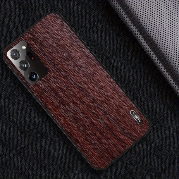 1pc Woodlike Case For Samsung Galaxy Note 20 Ultra International With Hard PC Cover + PU Skin