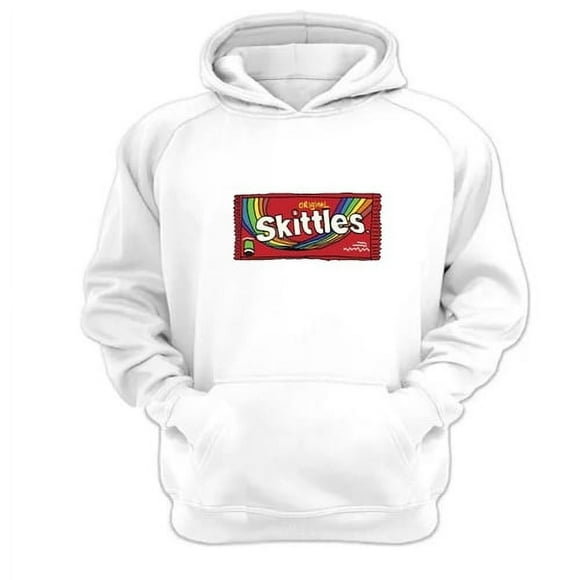 Polerón Canguro Skittles Blanco Talla L Unisex