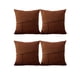 thumbnail image 2 of Pack De 4 Fundas Chenille Con Lineas Café, 2 of 3