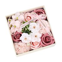 Magideal - Jabón De Flores Con De Jabón Romántico, Perfumado Floral, Caja De Flores De Jabón, Para El Cumpleaños Del Día De La Madre De Acción De Gracias , Rosa