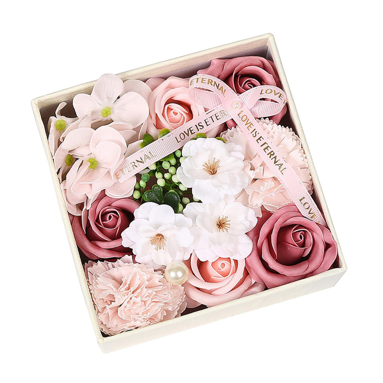 Magideal - Jabón De Flores Con De Jabón Romántico, Perfumado Floral, Caja De Flores De Jabón, Para El Cumpleaños Del Día De La Madre De Acción De Gracias , Rosa