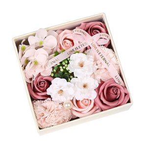 Magideal - Jabón De Flores Con De Jabón Romántico, Perfumado Floral, Caja De Flores De Jabón, Para El Cumpleaños Del Día De La Madre De Acción De Gracias , Rosa