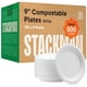 thumbnail image 1 of Platos de papel compostables Stack Man, 9 pulgadas, 500 unidades, 1 of 7