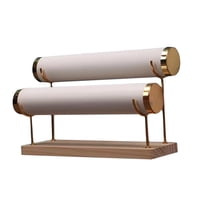 Magideal - Soporte De Pulsera Pantalla Desmontable Pulsera Soporte De Almacenamiento Pulsera Brazalete Reloj Titular Pulsera Organizador De Almacenamiento Para A , Cuero Pu Blanco