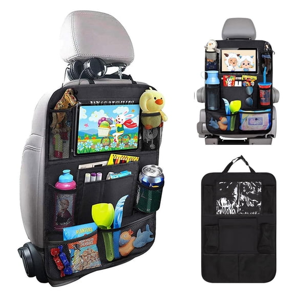 Organizador para Auto Matenf para Asiento Trasero con 9 Bolsillos y Soporte para Tablet de 10"