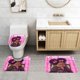 thumbnail image 2 of Jefe Bebé Niña África Juego de 3 alfombras de baño de coral fleece: tapete de baño + alfombra de inodoro en forma de U + funda de tapa de inodoro en forma de O, 2 of 6