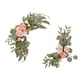 thumbnail image 2 of 2 Piezas De Arco De Boda Artificial Flores Hojas Verdes Ceremonia Floral Corona Rosa, 2 of 3