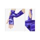 thumbnail image 3 of INSPIRE CHIC Guantes cortos sin dedos metálicos brillantes para mujer, calentadores de brazos brillantes para cosplay de Halloween, 1 par, azul, talla única, 3 of 6