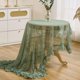 thumbnail image 3 of Mantel Cuadrado De Encaje Bordado Floral Verde 55 X55 Cubierta De Mesa Vintage (verde 55 X55 Cuadrado), 3 of 3