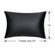 thumbnail image 5 of PiccoCasa 2 Pcs Funda de Almohada de Satén con Cremallera de Satén Sedoso, Negro No Estándar, 5 of 7