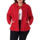 thumbnail image 1 of Agnes Orinda Chaqueta de Jean para Mujer Talla Grande para Escuela o Universidad con Botones y Costuras, Abrigo Exterior de Mezclilla Lavada 5X Rojo, 1 of 6