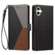 thumbnail image 3 of Cartera Plegable para Samsung Galaxy A07, PU Tricolor con Ranuras, Negro, 3 of 6