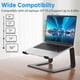 thumbnail image 3 of Soporte elevador de metal GleYo para laptops de 10 a 16 pulgadas, negro, 3 of 7