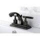thumbnail image 4 of Grifo para lavabo Kingston Brass Water Onyx de 4 pulgadas, instalación central, 4 of 7