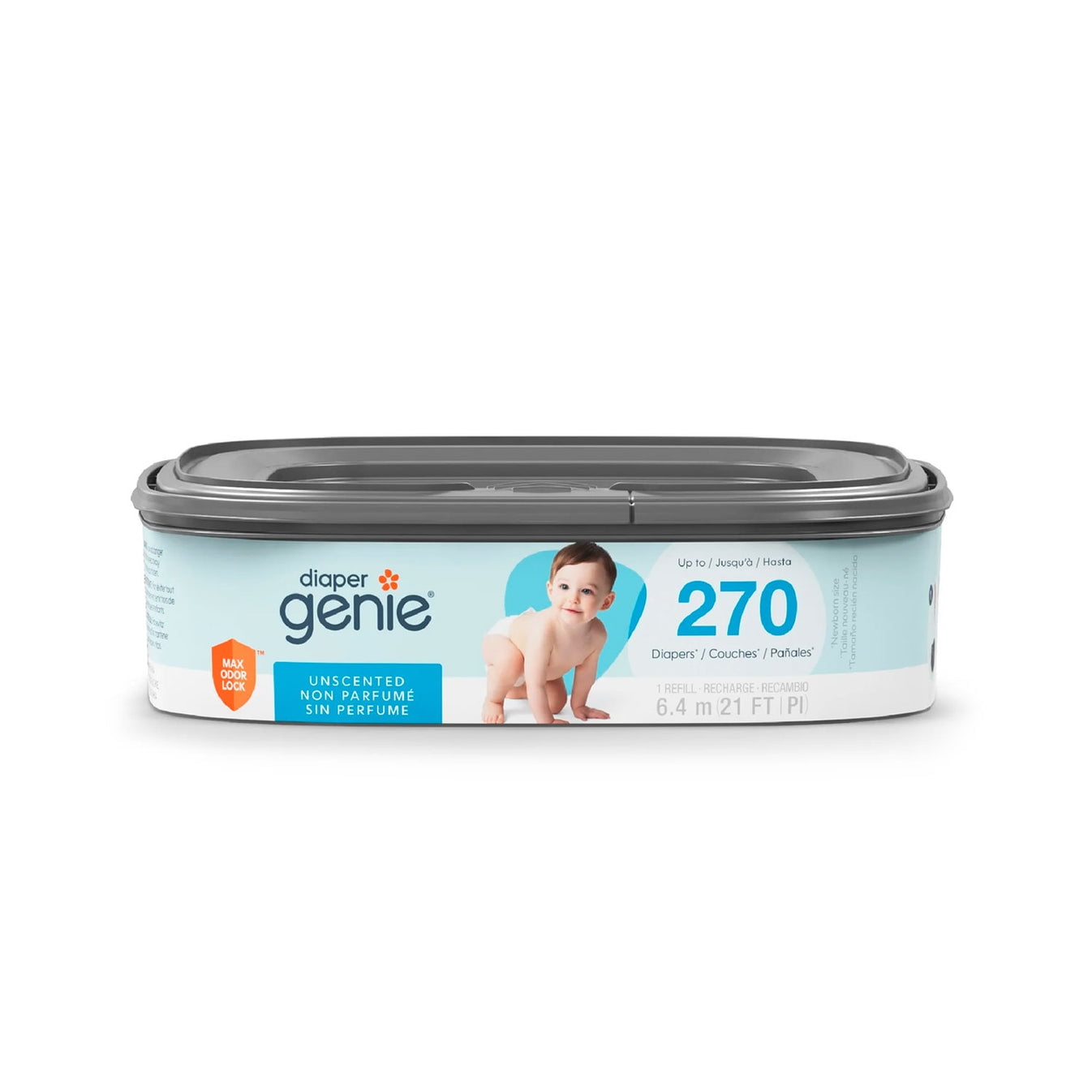 Playtex - Recarga Diaper Genie Cuadrada – Bolsa Repuesto 270 Pañales